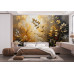 Golden Botanical Whisper - AI Art Wall Mural for Contemporary Interiors Golden Botanical Whisper - AI Art Wall Mural for Contemporary Interiors