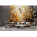 Golden Botanical Whisper - AI Art Wall Mural for Contemporary Interiors Golden Botanical Whisper - AI Art Wall Mural for Contemporary Interiors