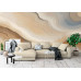 Beige, Brown & Blue Fluid Swirls - Earthy AI Wall Mural