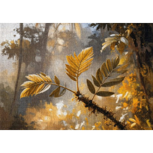 Forest Gold - AI Art Wall Mural for Contemporary Interiors Forest Gold - AI Art Wall Mural for Contemporary Interiors | Wall4Soul