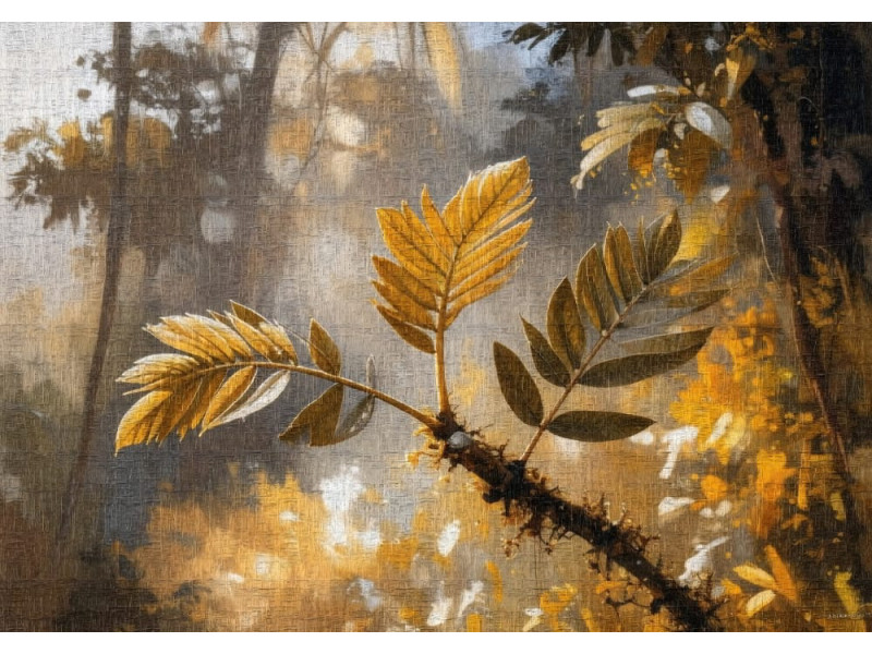 Forest Gold - AI Art Wall Mural for Contemporary Interiors Forest Gold - AI Art Wall Mural for Contemporary Interiors
