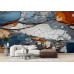 Fractured Earth Tapestry - AI Art Wall Mural for Contemporary Interiors