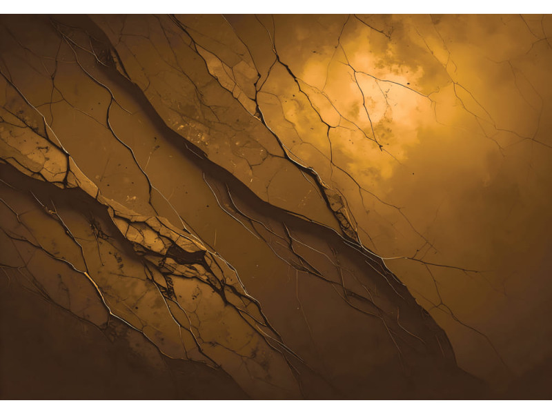 Amber Veins - AI Art Wall Mural for Contemporary Interiors Amber Veins - AI Art Wall Mural for Contemporary Interiors