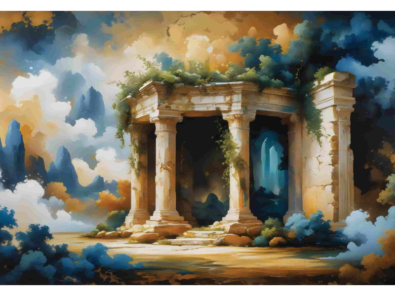 Mythical Ancient Temple Wall Mural Mythical Ancient Temple Wall Mural