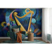 Abstract Golden Harp