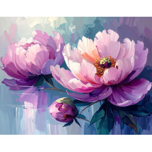 Soft Peony Harmony Abstract Floral Wall Mural | Wall4Soul