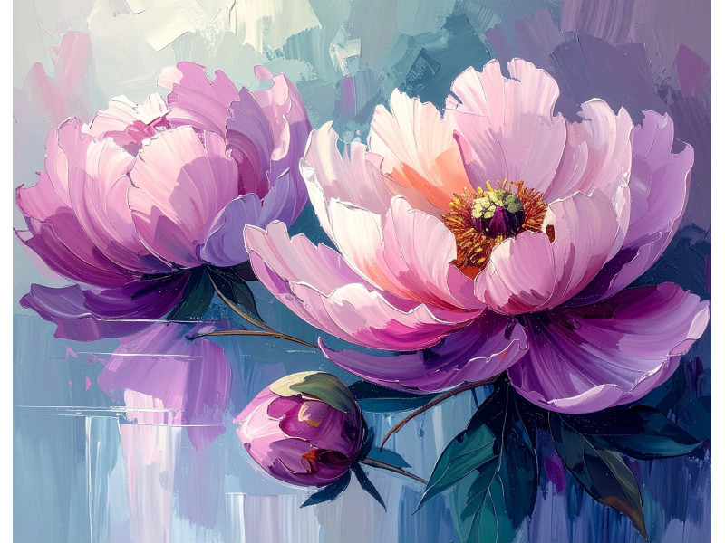 Soft Peony Harmony Abstract Floral Wall Mural Soft Peony Harmony Abstract Floral Wall Mural