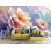 Pastel Bloom Reflection Dreamy Floral Wall Mural Pastel Bloom Reflection Dreamy Floral Wall Mural