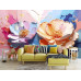 Pastel Blossom Fusion Abstract Floral Wall Mural
