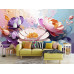 Soft Color Bloom Modern Floral Composition Wall Mural Soft Color Bloom Modern Floral Composition Wall Mural