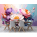 Soft Color Bloom Modern Floral Composition Wall Mural Soft Color Bloom Modern Floral Composition Wall Mural