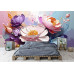 Soft Color Bloom Modern Floral Composition Wall Mural Soft Color Bloom Modern Floral Composition Wall Mural
