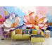 Elegant Floral Burst Pastel Dream Wall Mural