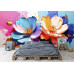 Delicate Peony Bouquet Artistic Splash Wall Mural Delicate Peony Bouquet Artistic Splash Wall Mural