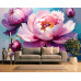 Bright Floral Contrast Modern Art Wall Mural Bright Floral Contrast Modern Art Wall Mural