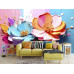 Vibrant Bloom Duo Abstract Floral Wall Mural Vibrant Bloom Duo Abstract Floral Wall Mural