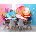 Vibrant Bloom Duo Abstract Floral Wall Mural Vibrant Bloom Duo Abstract Floral Wall Mural