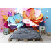 Vibrant Bloom Duo Abstract Floral Wall Mural Vibrant Bloom Duo Abstract Floral Wall Mural