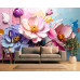 Color Splash Bouquet Modern Floral Wall Mural