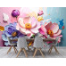 Color Splash Bouquet Modern Floral Wall Mural