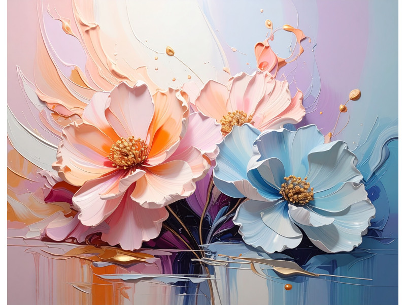 Soft Harmony Blossoms Pastel Floral Wall Mural Soft Harmony Blossoms Pastel Floral Wall Mural