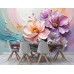 Elegant Floral Swirl Artistic Bouquet Wall Mural Elegant Floral Swirl Artistic Bouquet Wall Mural