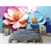 Vivid Bloom Contrast Modern Floral Art Wall Mural