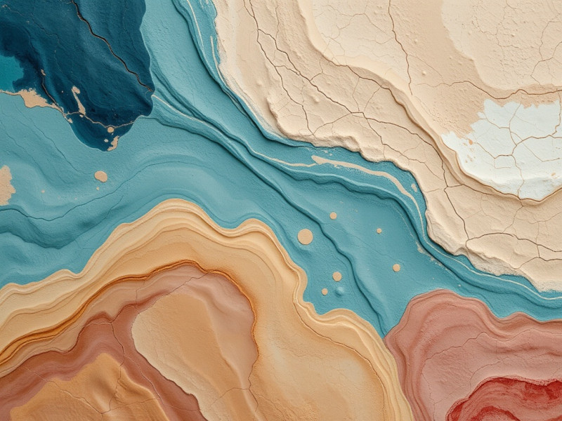 Turquoise Earth Layers Abstract Wall Mural Turquoise Earth Layers Abstract Wall Mural