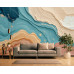 Turquoise Earth Layers Abstract Wall Mural Turquoise Earth Layers Abstract Wall Mural