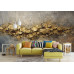 Golden Crack Industrial Texture Wall Mural