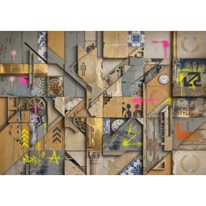Berlin Style Geometric Urban Wall Mural | Wall4Soul