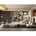 Elegant Floral Geometry Relief Wall Mural Elegant Floral Geometry Relief Wall Mural