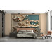Layered Botanical Waves Abstract Wall Mural