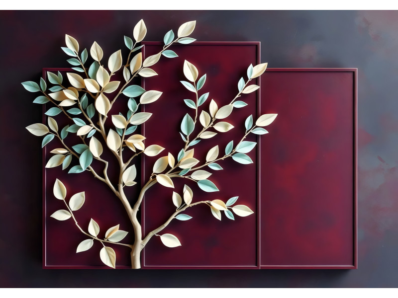 Luxury Botanical Panel Wall Art Mural
