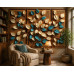 Modern Leaf Panels Decorative Wall Mural