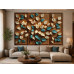 Modern Leaf Panels Decorative Wall Mural