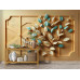 Minimal Leaf Relief Geometric Wall Mural