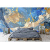 Deep Blue Gold Luxury Texture Wall Mural Deep Blue Gold Luxury Texture Wall Mural