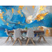 Rich Blue Gold Painterly Texture Wall Mural Rich Blue Gold Painterly Texture Wall Mural