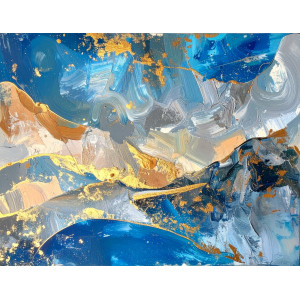 Layered Blue Gold Abstract Texture Wall Mural Layered Blue Gold Abstract Texture Wall Mural | Wall4Soul