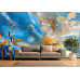 Dynamic Blue Gold Brushstroke Wall Mural Dynamic Blue Gold Brushstroke Wall Mural