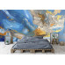 Dynamic Blue Gold Brushstroke Wall Mural Dynamic Blue Gold Brushstroke Wall Mural