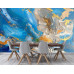 Dynamic Blue Gold Brushstroke Wall Mural Dynamic Blue Gold Brushstroke Wall Mural