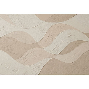 Beige Minimalist Wave Texture Wall Mural | Wall4Soul