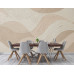 Beige Minimalist Wave Texture Wall Mural