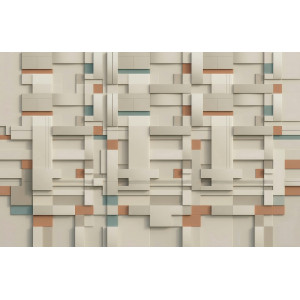 Modern Beige Geometric Abstract Wall Mural