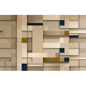 Contemporary Beige Block Design Wall Mural | Wall4Soul