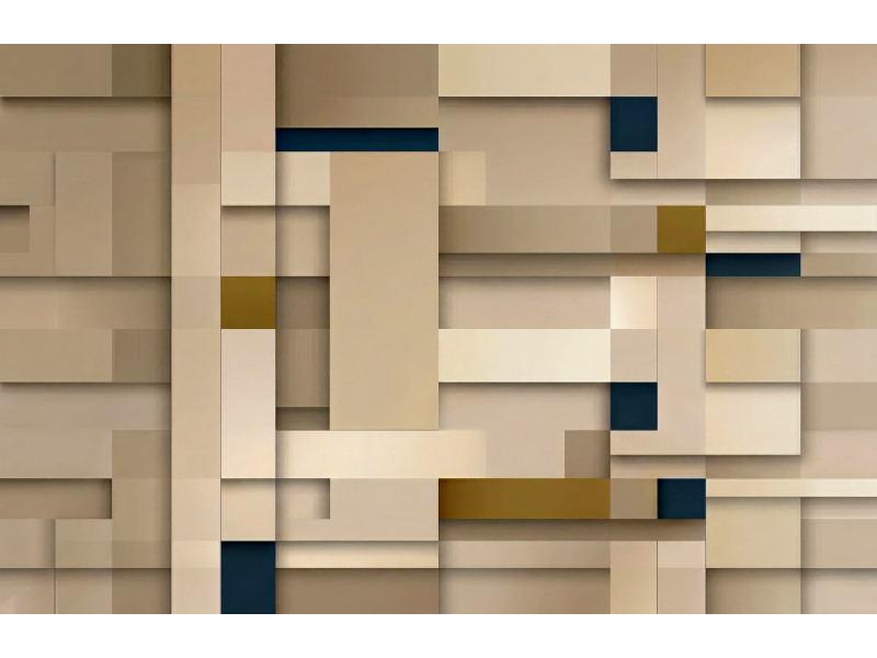 Contemporary Beige Block Design Wall Mural Contemporary Beige Block Design Wall Mural