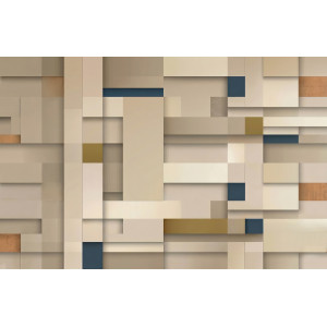 Minimalist Beige Architectural Pattern Mural