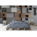 Dark Wood Concrete 3D Cube Wall Mural Dark Wood Concrete 3D Cube Wall Mural